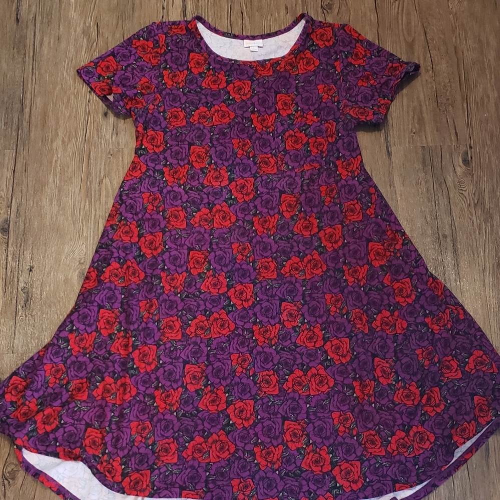 Lularoe Carly dress L floral